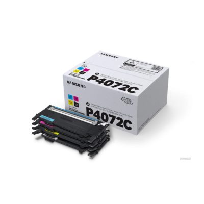 Samsung CLT-P4072C Toner, Black, Cyan, Magenta, Yellow Value Pack, CLT-P4072C/ELS (package 4 each)